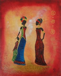 "Africaans", 40x50, Acryl auf Leinwand